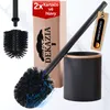 DEKAZIA® Spazzola WC Nera Bambu Silicone – Scopino Bagno Anteprima dell’immagine prodotto 1