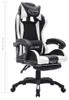 vidaXL Gaming-Stuhl mit RGB LED-Leuchten Weiß und Schwarz Produktbild-Vorschau 6