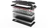 An exploded view of a keyboard's internal components. Produktbild-Vorschau