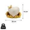 Handgefertigte Urne 750 ml – Hände mit Herz Gold – Produktbild-Vorschau 3