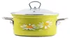 Naczynie emaliowane ¤16x8cm 1,4L DAISY z pokrywką Podgląd zdjęcia produktu 1