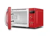 A red microwave oven with the door open, on a white background. Anteprima dell’immagine prodotto