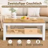 COSTWAY Couchtisch, 2-stufiger Wohnzimmertisch, Produktbild-Vorschau 4