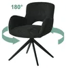 HowHomely THEO Chair Black Fabric - moderný dizajn, Náhľad obrázku produktu 8