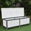 Gartentruhe Holz Grau Kissenbox Auflagenkiste Aufbewahrung Produktbild-Vorschau 4
