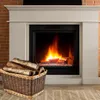 A basket of firewood sits in front of a fireplace with a fire burning. Náhľad obrázku produktu