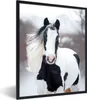 MuchoWow® MuchoWow® Gerahmtes Poster Pferd - Schnee - Produktbild-Vorschau 1