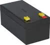 A black battery with yellow and red connectors on top. Voir les images du produit
