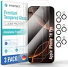 3x Schutzglas Panzerfolie für iPhone 16 Pro Anbringhilfe + Produktbild-Vorschau 1