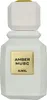A white perfume bottle with a gold label. Voir les images du produit
