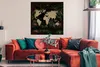 MuchoWow® Poster Weltkarte - Blumen - Pflanzen 100x100 cm - Produktbild-Vorschau 2