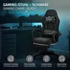 ML-Design Gaming Stuhl mit Fußstütze, Schwarz aus Produktbild-Vorschau 2