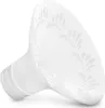 A white breast pump flange with a subtle leaf pattern. Voir les images du produit