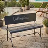 Gartenbank Metall Schwarz L115cm Lieblingsplatz Sitzbank Produktbild-Vorschau 1