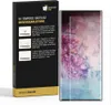 A product box for a screen protector with installation instructions and a smartphone with a screen protector applied. Produktbild-Vorschau