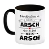 Manchmal bist du echt ein Arsch Kaffeebecher Schwarz zum Produktbild-Vorschau 2