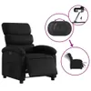 vidaXL Recliner elettrico in Pelle finta nera Anteprima dell’immagine prodotto 4