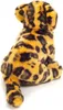 A plush toy leopard seen from the back, sitting on a white background. Produktbild-Vorschau