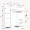 Schwebetürenschrank Kleiderschrank Schrank 203cm Weiß/Weiß Produktbild-Vorschau 4