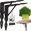 KOTARBAU® 2er Set Regalwinkel Schwarz Metall Stahl 150x150 Produktbild-Vorschau 1