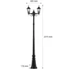 MasterLED Lampa LED na słupie 2-płomieniowa E27 Czarna Podgląd zdjęcia produktu 7