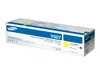 A product shot of a Samsung yellow toner cartridge box. Produktbild-Vorschau