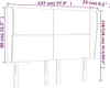 vidaXL Kopfteil mit Ohren Schwarz 147x23x118/128 cm Samt Produktbild-Vorschau 8