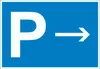 P Parkplatz Schild mit Richtungspfeil rechts waagerecht A4 Produktbild-Vorschau 1