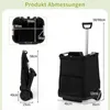 COSTWAY Carrello spesa pieghevole 50 L, carrello spesa con Anteprima dell’immagine prodotto 3