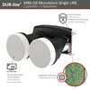 DUR-line 6° Monoblock Single LNB - Astra 19,2°E + Hotbird Produktbild-Vorschau 4
