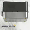 PawHut Bac à litière pour chat XXL en acier inoxydable, 65L Voir les images du produit 7