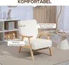 HOMCOM Sessel Wohnzimmer Nordisch Relaxsessel mit Armlehne, Produktbild-Vorschau 4
