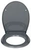 WC-Sitz mit Wandpuffer WENKO, 37 x 44,5 cm, grau Produktbild-Vorschau 1
