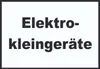 Elektrokleingeräte Mülltrennung Schild mit Text waagerecht Produktbild-Vorschau 1