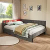 Lit rembourré ProximaX 140 x 200 cm avec éclairage LED et Voir les images du produit 2