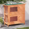 vidaXL Kaninchenstall Kleintierhaus Hasenstall 4 Türen Holz Produktbild-Vorschau 1