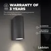 Ledvion LED Wandlampe IP54 3W GU10 rund dimmbar ohne Produktbild-Vorschau 4