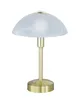 LED-Tischlampe - Weiß - Messing - Glas - H 30 cm - dimmbar Produktbild-Vorschau 1