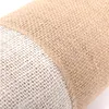 Jute Tischläufer 30 cm breit – Natur & Weiß – Meterware – Produktbild-Vorschau 2
