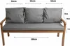 Coussins pour banc de jardin | Coussin d'assise 150x50x7 + Voir les images du produit 3