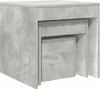 A set of three nesting tables with a concrete-like finish. Náhled obrázku produktu