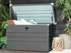 BELIANI Gartentruhe Grau Metall 400 L 132 x 62 cm Produktbild-Vorschau 2