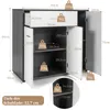 A diagram showing the dimensions and weight capacity of a sideboard. Anteprima dell’immagine prodotto