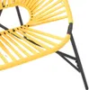 vidaXL Gartenstuhl in Ei-Form Schwarz und Gelb Poly Rattan Produktbild-Vorschau 7
