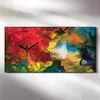 Wohnzimmer-Bild Leinwand Uhr Geräuschlos Kunstdruck 60x30 Produktbild-Vorschau 2