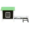vidaXL Hundehütte Grau 159x120x88,5 cm Massivholz Kiefer Produktbild-Vorschau 3