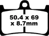 Pastiglie freno racing EBC GPFAX 380HH mescola sinterizzata Anteprima dell’immagine prodotto 6