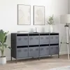 Sideboard Anthrazit 135x39x73,5 cm Kaltgewalzter Stahl Produktbild-Vorschau 3