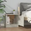 vidaXL Nachttische 2 Stk. Betongrau 40x39x40 cm Produktbild-Vorschau 4