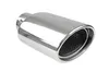 A chrome-plated oval exhaust tip on a white background. Anteprima dell’immagine prodotto